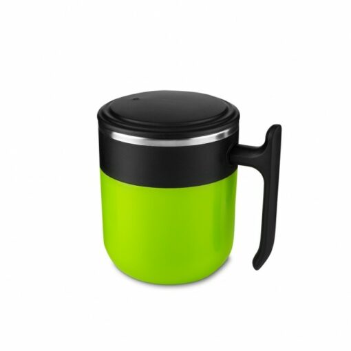 Caneca plástica 350 ml com inox parede dupla na parte interna.